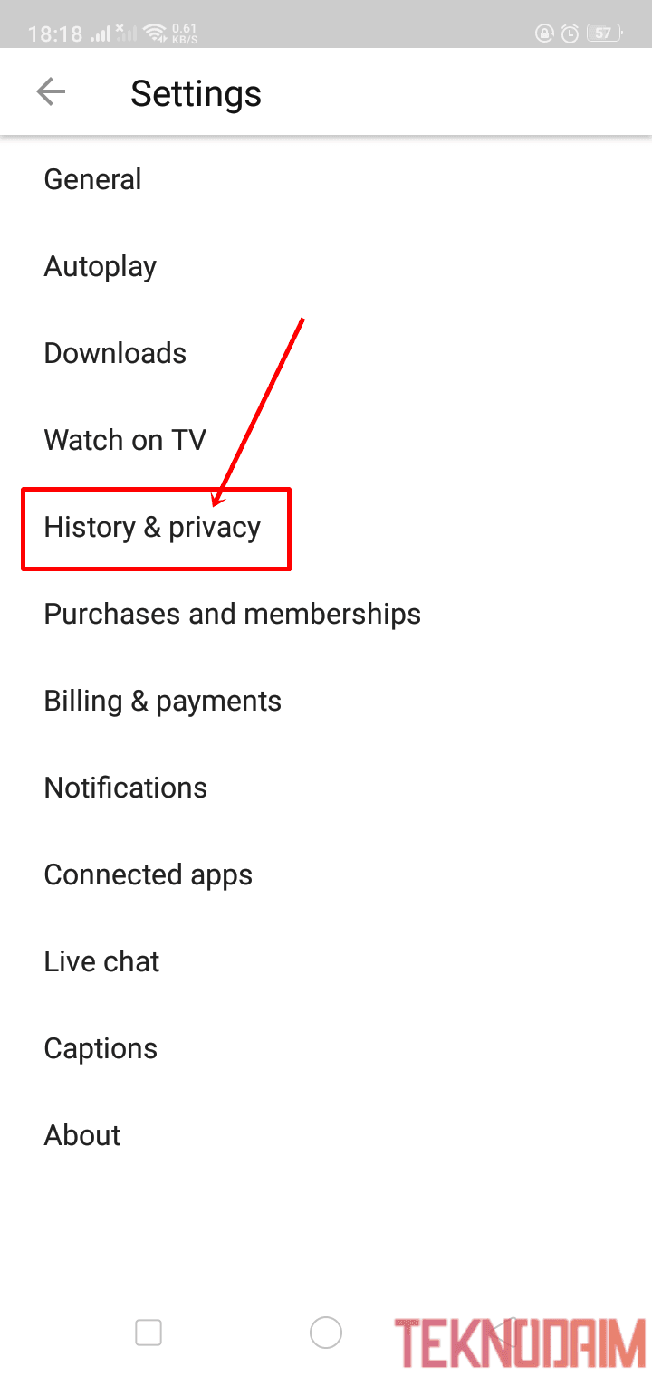 Cara Menghapus History YouTube di Smartphone