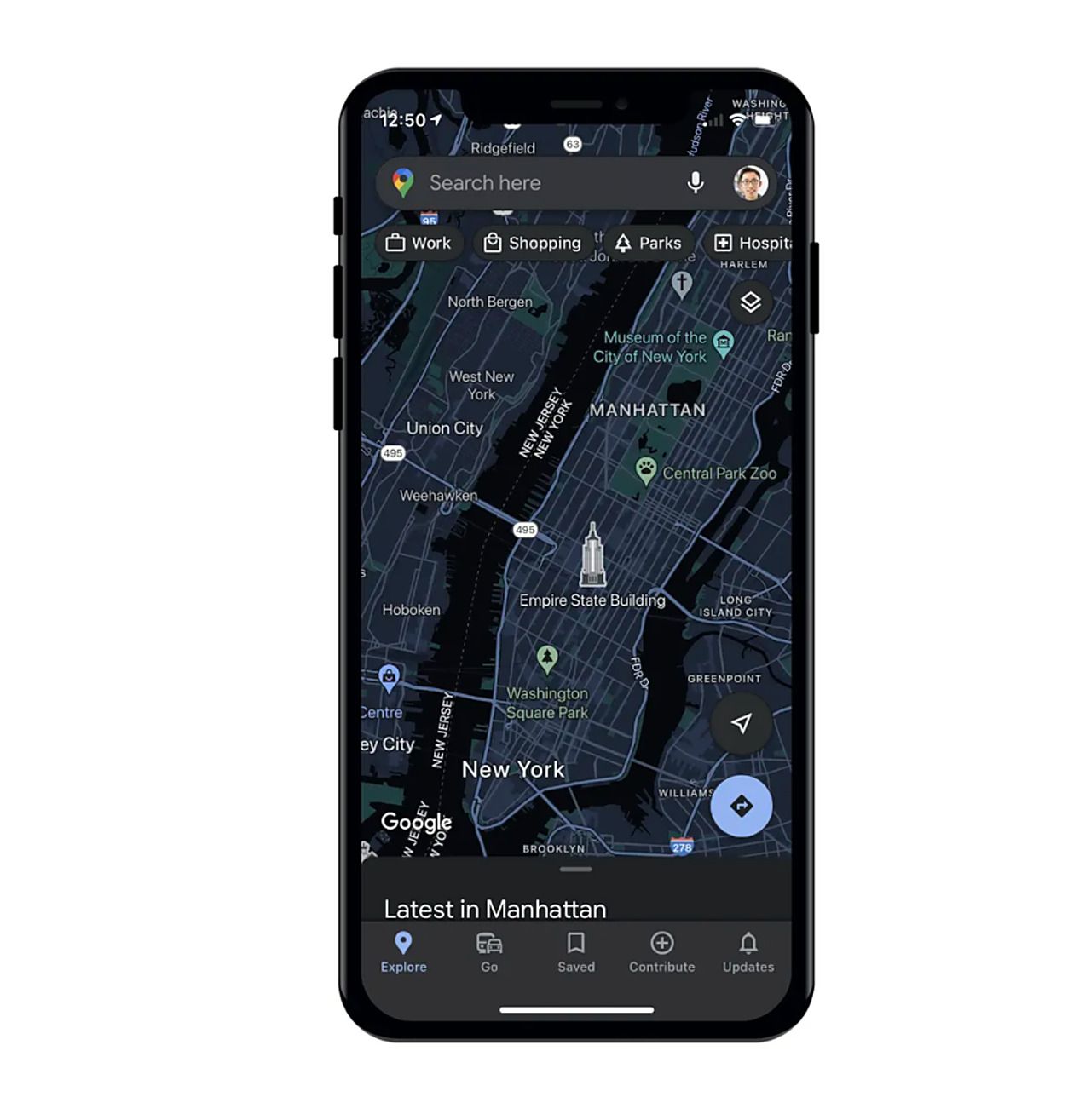 Image Mode Gelap Google Maps di iOS | Techbeezer