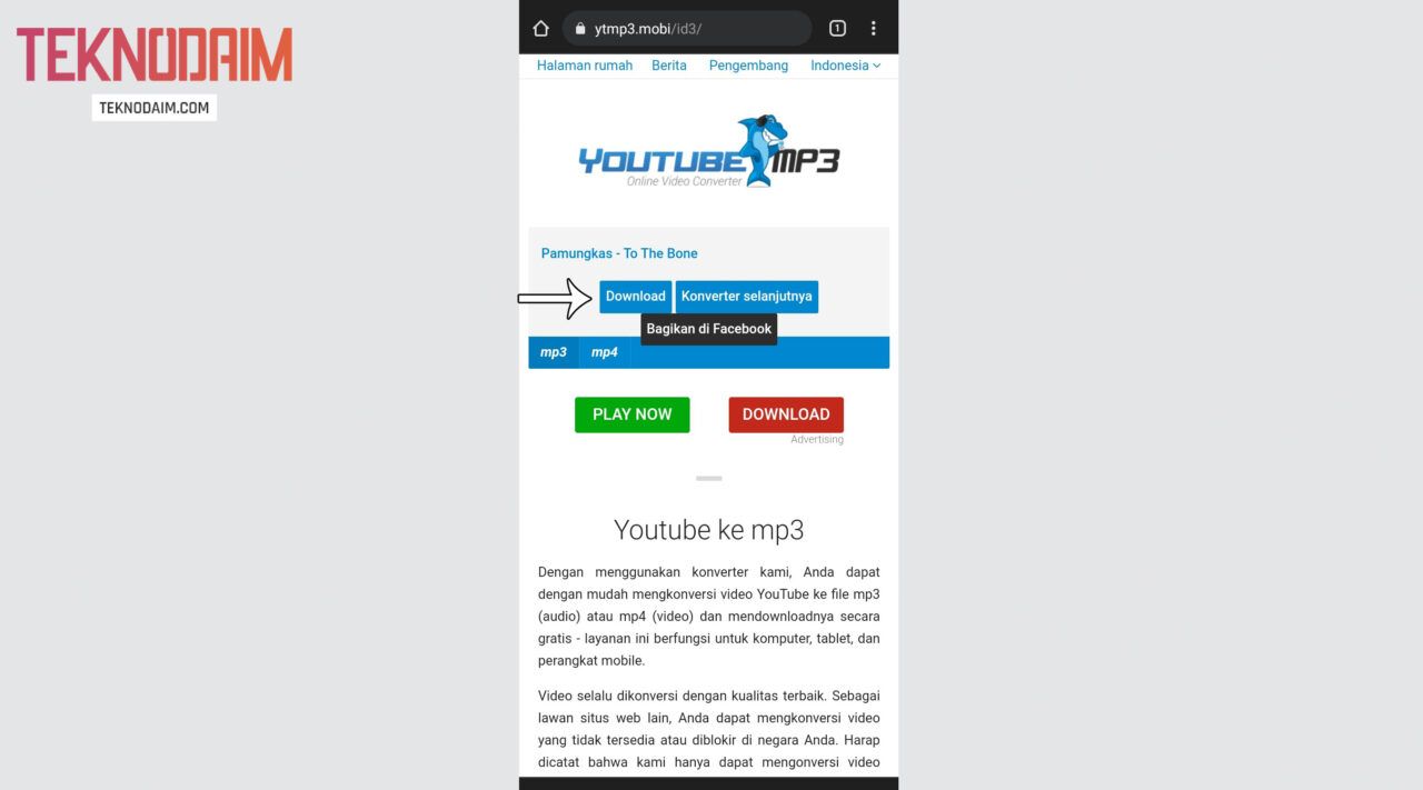Cara Download Video di YouTube Menjadi Lagu MP3 Melalui Situs YTMP3