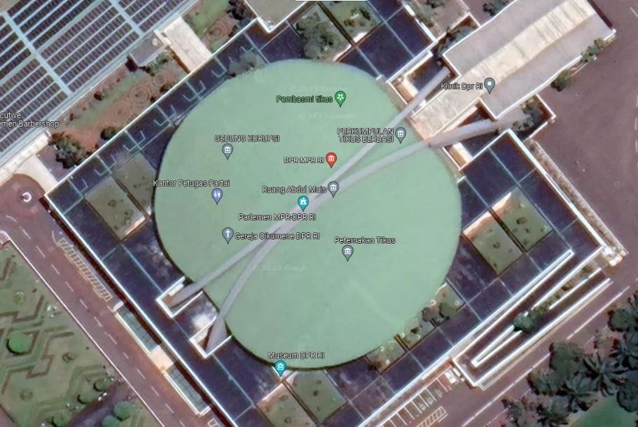 Image Tag Maps Gedung Dpr Diubah Jadi Istana Tikus Berdasi, Ini Kata Google