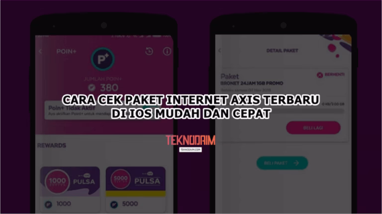 Cara cek kouta internet axis di ios