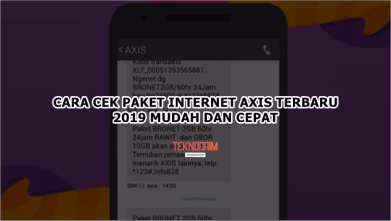 Cara cek paket data axis mudah