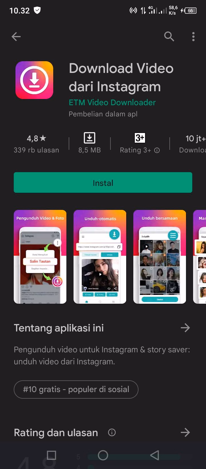 Download Aplikasi A Downloader For Instagram