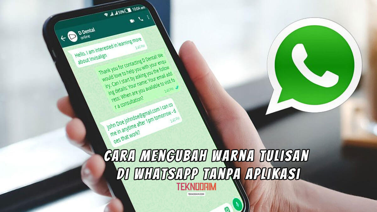 Cara Mengubah Warna Tulisan WhatsApp Tanpa Aplikasi