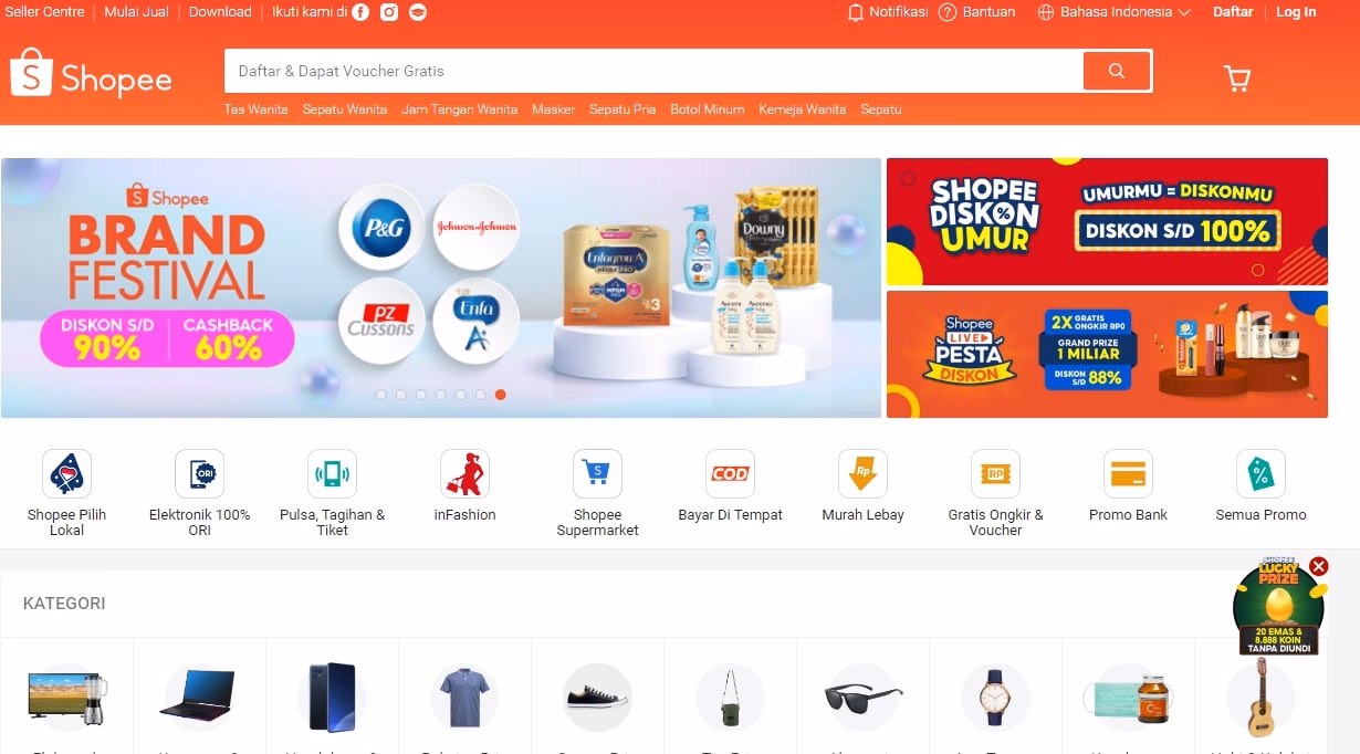 Masuk Ke Aplikasi Shopee