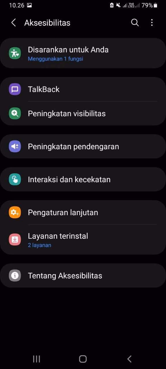 3 Cara Mengambil Screenshot di HP Samsung Galaxy A12 5 Pilih Accessibility