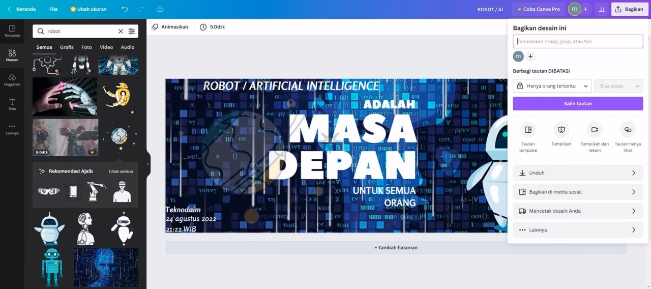 Tekan Bagikan Lalu Unduh