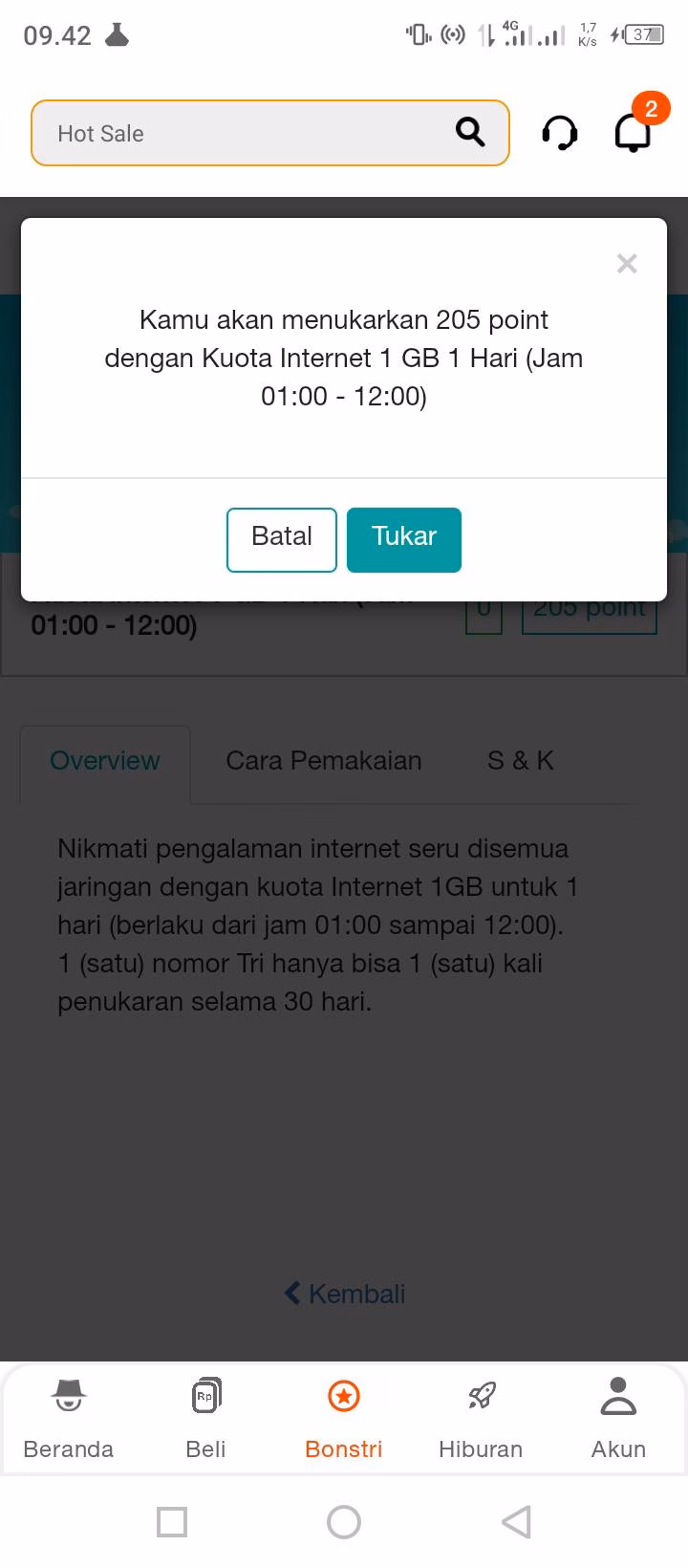 2 Cara Tukar Poin Tri Menjadi Pulsa Atau Kuota Internet 8 Klik Tukar Poin