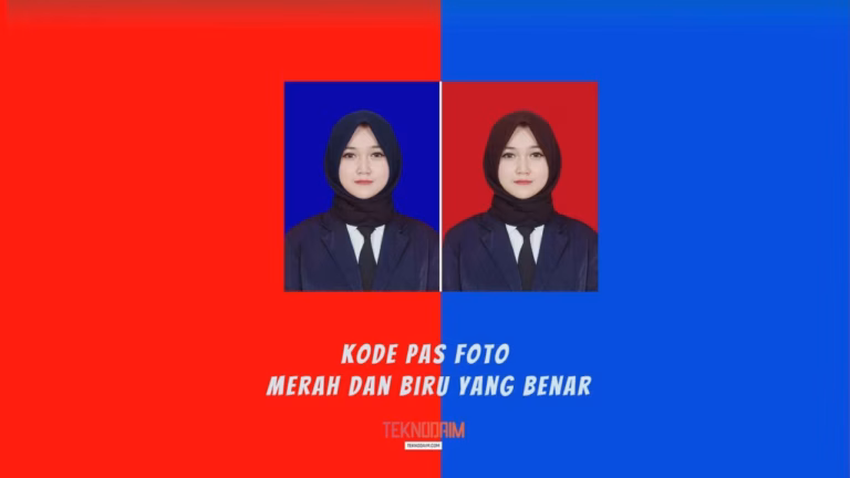 Kode Pas Foto Warna Biru Dan Merah