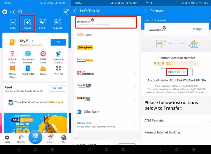 Cara Transfer Uang dari PayPal ke DANA, Cepat Gapake Lama! 4 Ambil Rekening Virtual Account Dana Mu