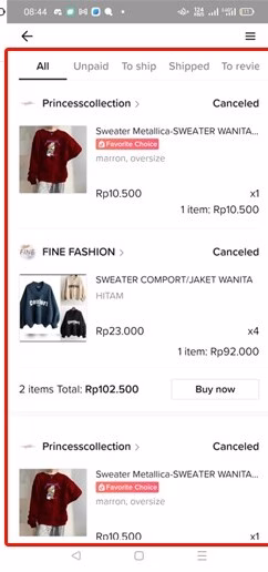 Klik Orders