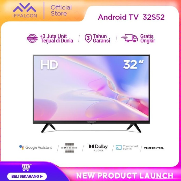 5 Rekomendasi TV Android Harga 1 Jutaan Terbaik 2023 6 TV Android Harga 1 Jutaan Iffalcon S52 32