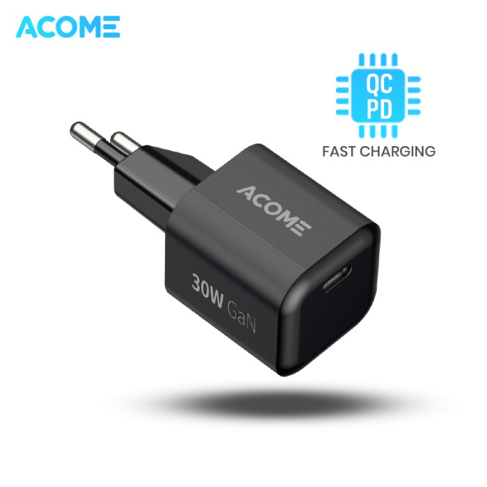 10 Charger USB HP Terbaik untuk Pengisian Cepat dan Aman 10 ACOME Charger GaN 30W (Tokopedia)