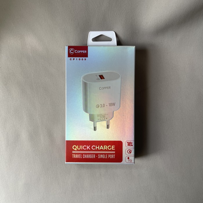 10 Charger USB HP Terbaik untuk Pengisian Cepat dan Aman 11 Adaptor Charger Copper CP1009 (Tokopedia)