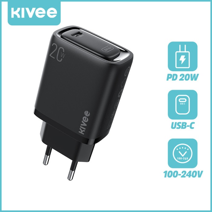 10 Charger USB HP Terbaik untuk Pengisian Cepat dan Aman 8 KIVEE Power Adapter Charger (Tokopedia)