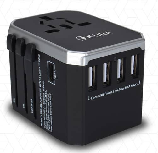 KURA Universal Travel Charger & Adapter (telset.id)