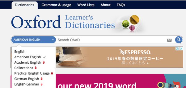5 Kamus Bahasa Inggris Online Gratis dan Mudah Digunakan 2 Oxford Dictonary (Quora)
