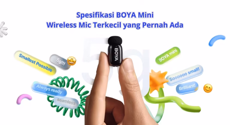 Spesifikasi BOYA Mini; Wireless Mic Terkecil yang Pernah Ada