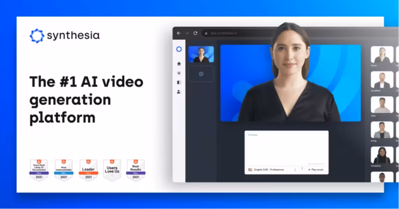 7 Rekomendasi AI Video Generator Terbaik 8 AI Video Generator: Synthesia