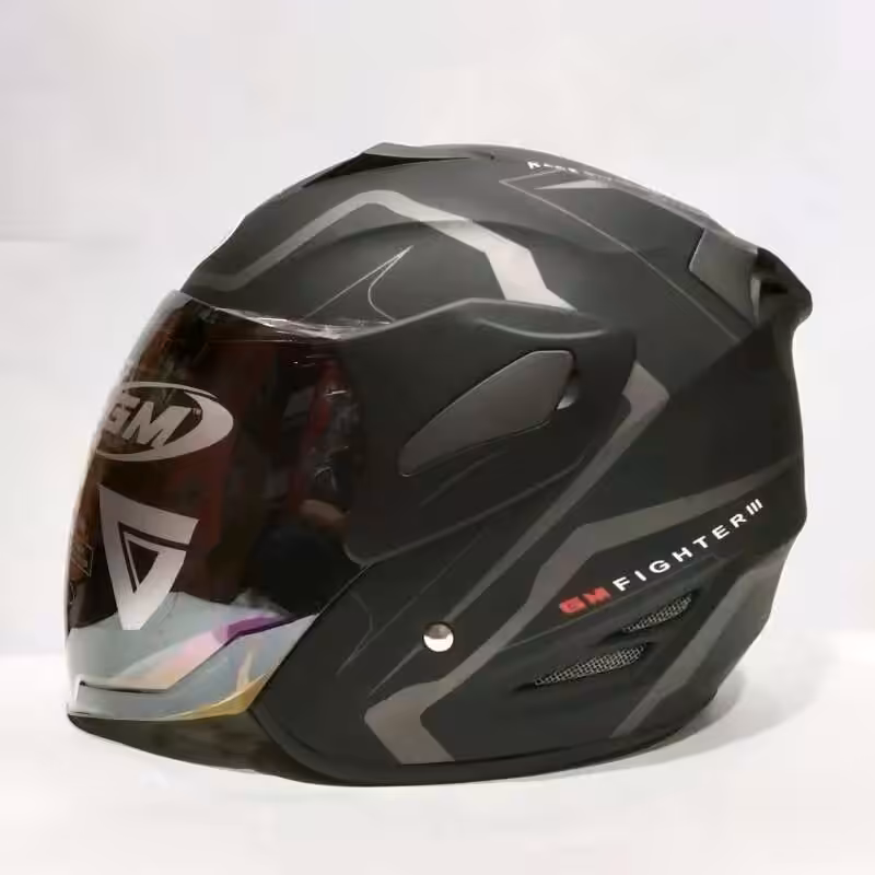 7 Rekomendasi Helm Half Face Terbaik 2024, Siapkan Isi Dompetmu! 8 Rekomendasi Helm Half Face: GM Fighter GV2 Black Doff