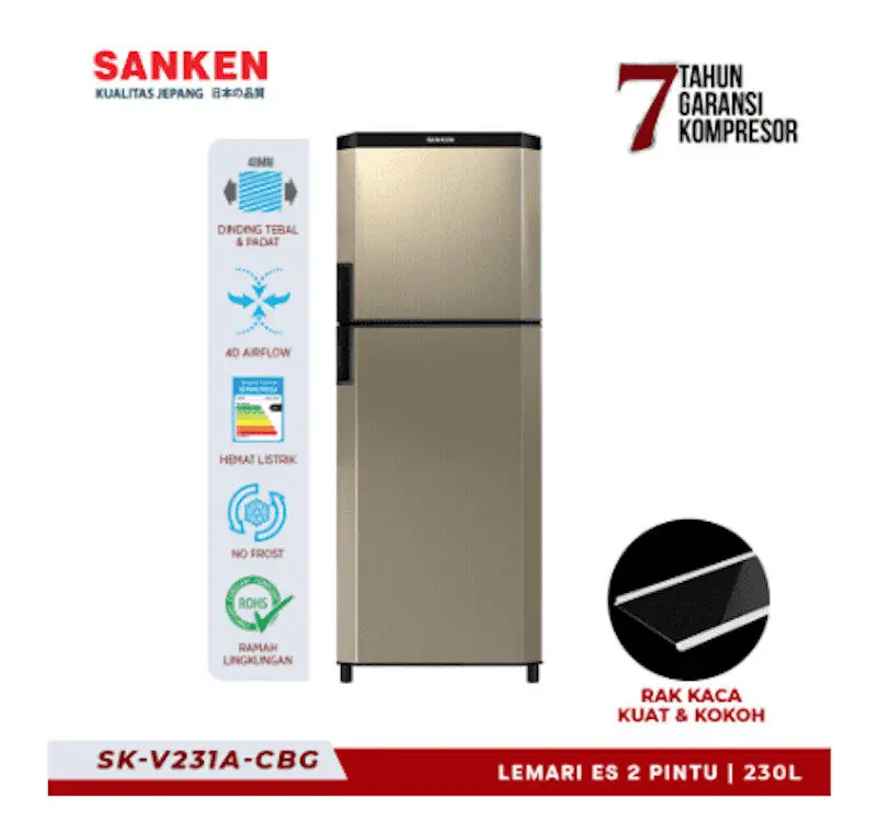 6 Rekomendasi Kulkas 2 Pintu Merk Sanken Terbaik 3 Kulkas 2 Pintu Merk Sanken1