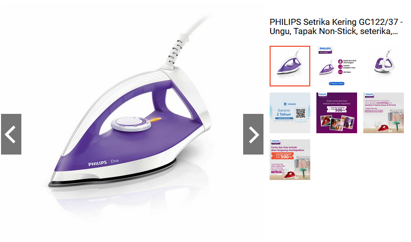 10 Rekomendasi Strika Uap Philips Terbaik 2025 7 Philips Gc122 37 diva Setrika Kering