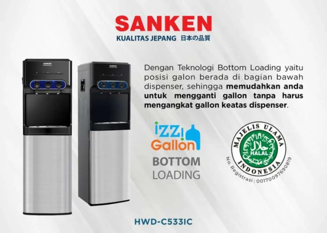 7 Rekomendasi Dispenser Galon Bawah Terbaik 2025 3 Sanken water Dispenser hwd C533ic